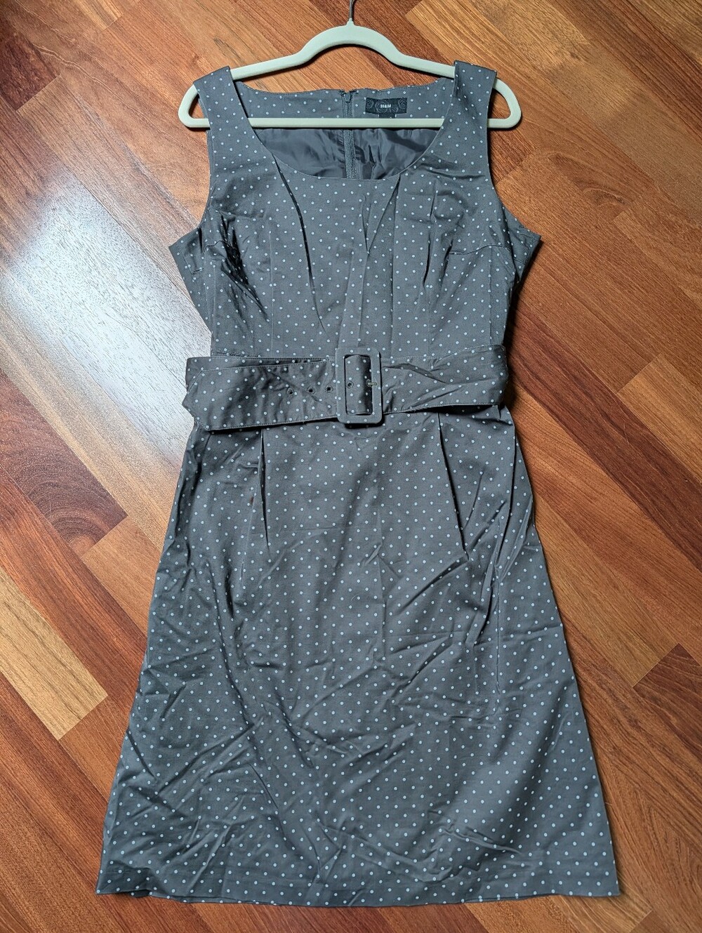 H&M Polka Dot Cotton Blend Y2K Dress Sz 14